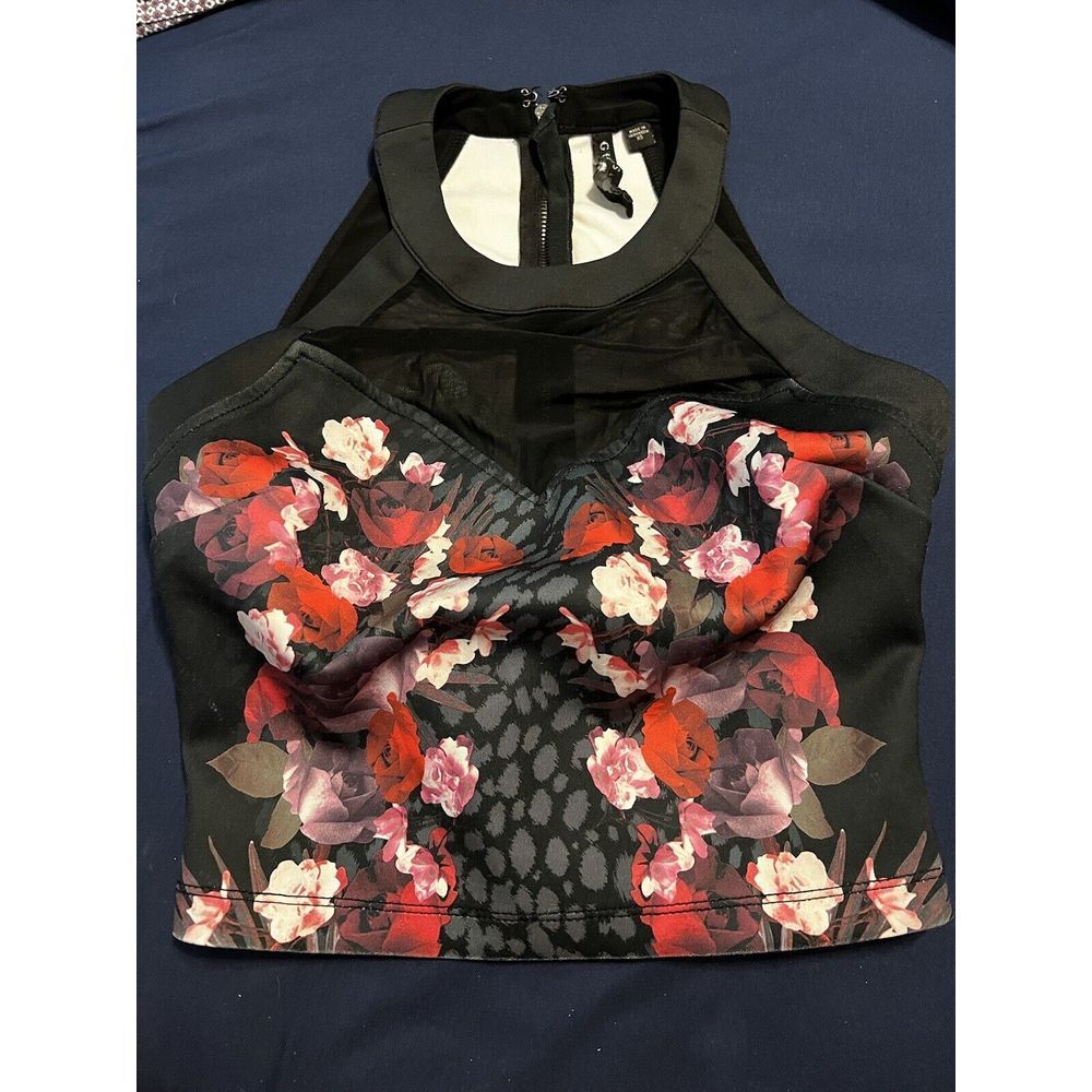 Guess Halter Crop Top Size XS Floral‎ Print